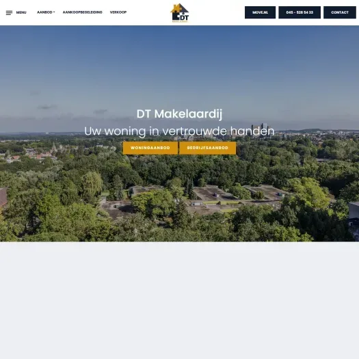 Screenshot der Website von www.dtmakelaardij.nl