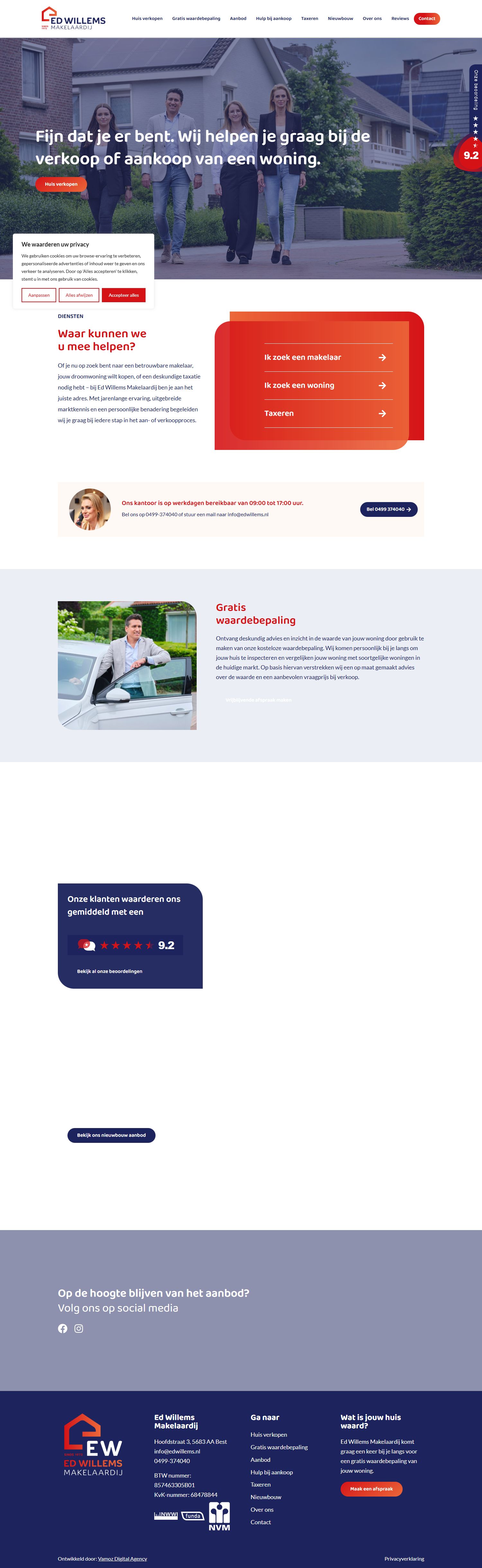 Screenshot van de website van www.edwillems.nl