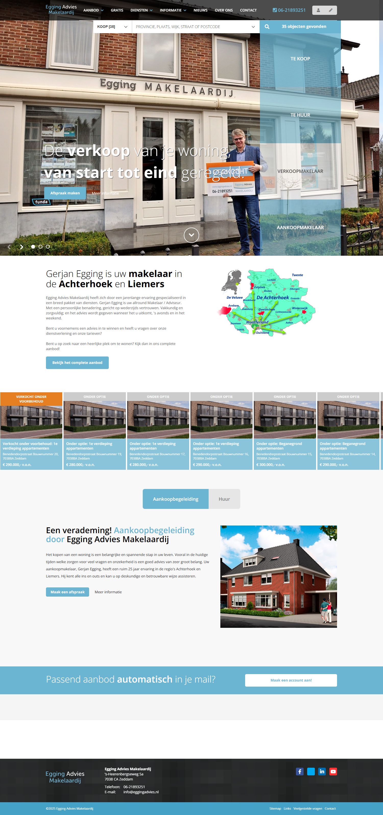 Screenshot van de website van www.eggingadvies.nl