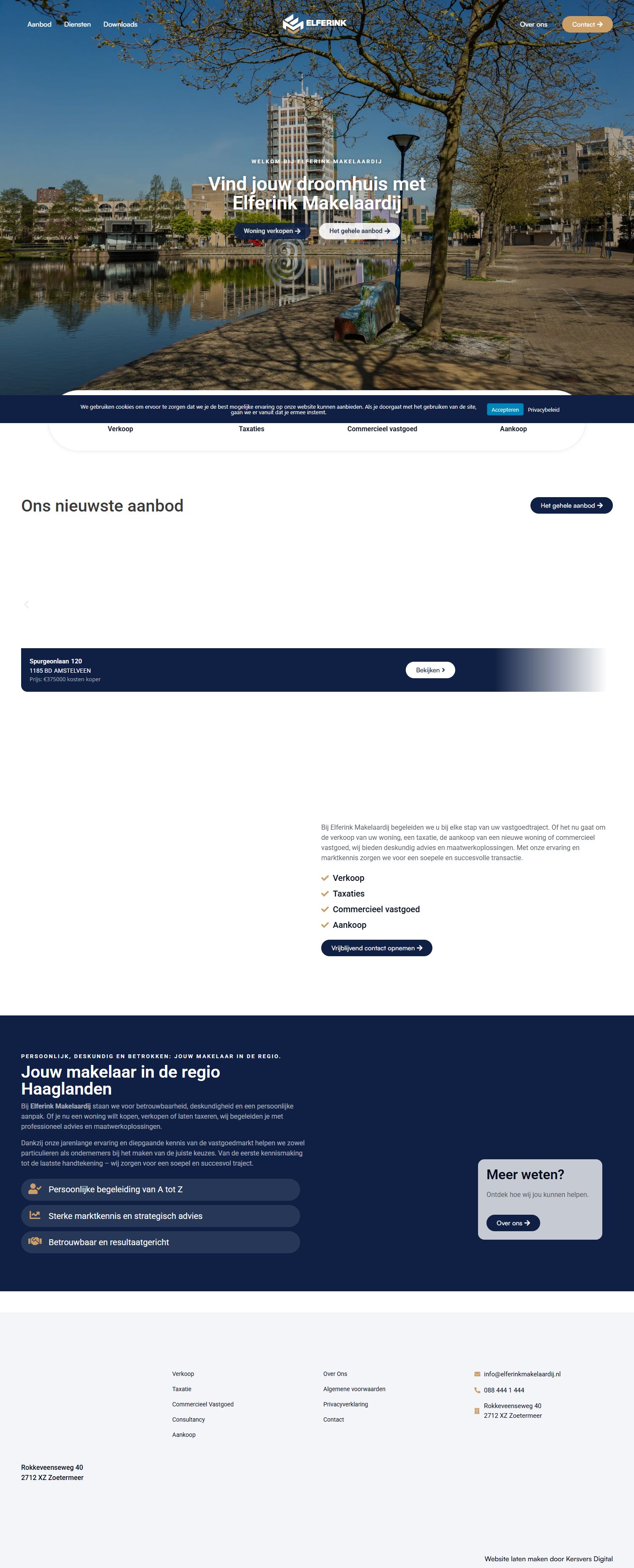 Screenshot van de website van www.elferinkmakelaardij.nl