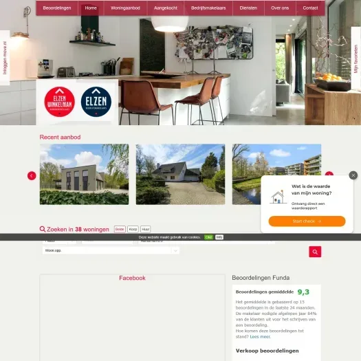 Screenshot van de website van www.elzenwinkelman.nl