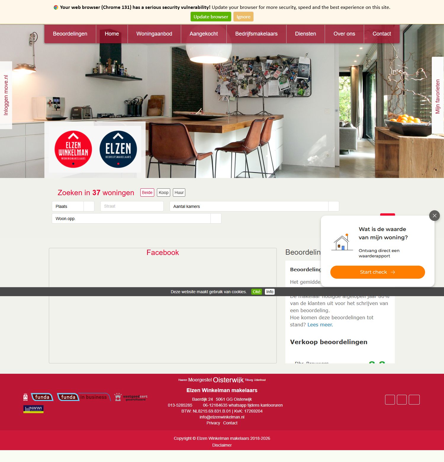 Screenshot van de website van www.elzenwinkelman.nl