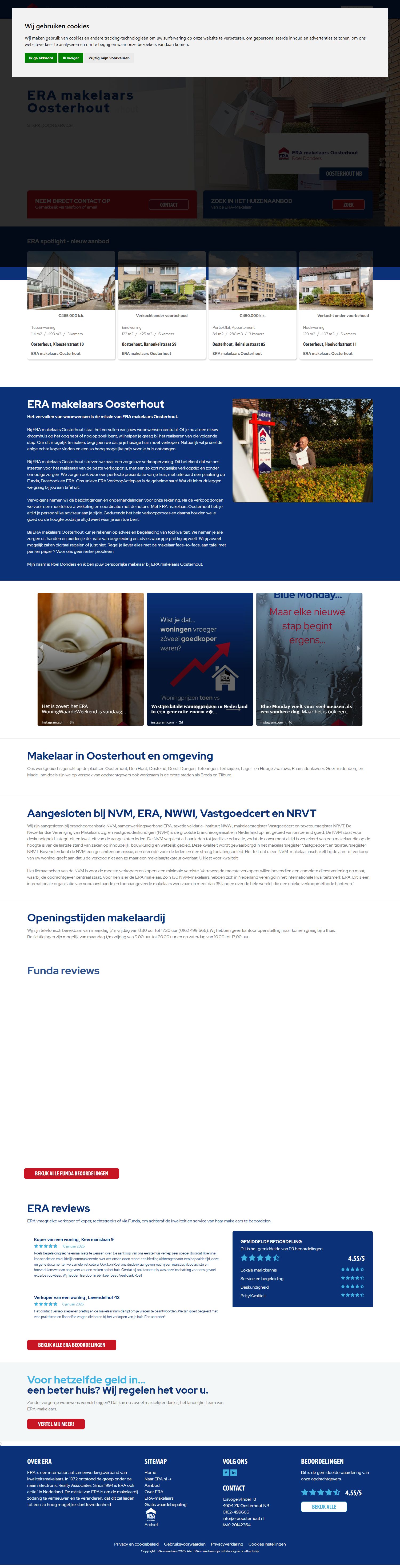 Kantoorfoto ERA makelaars Oosterhout, klantbeoordeling 9,5!