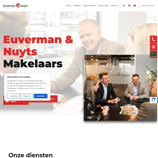 Capture d'écran du site web de www.euvermannuyts.nl
