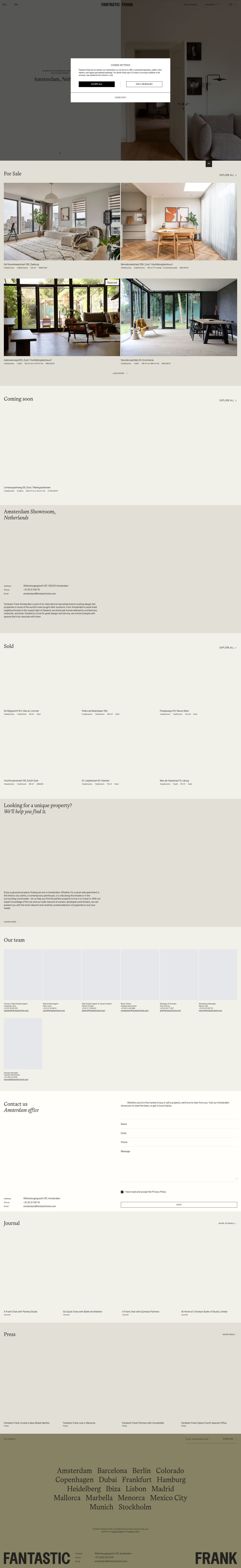 Screenshot van de website van www.fantasticfrank.com