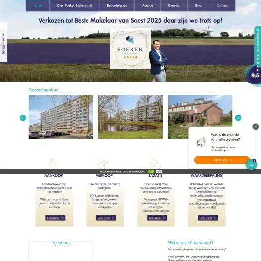 Screenshot van de website van www.foekenmakelaardij.nl