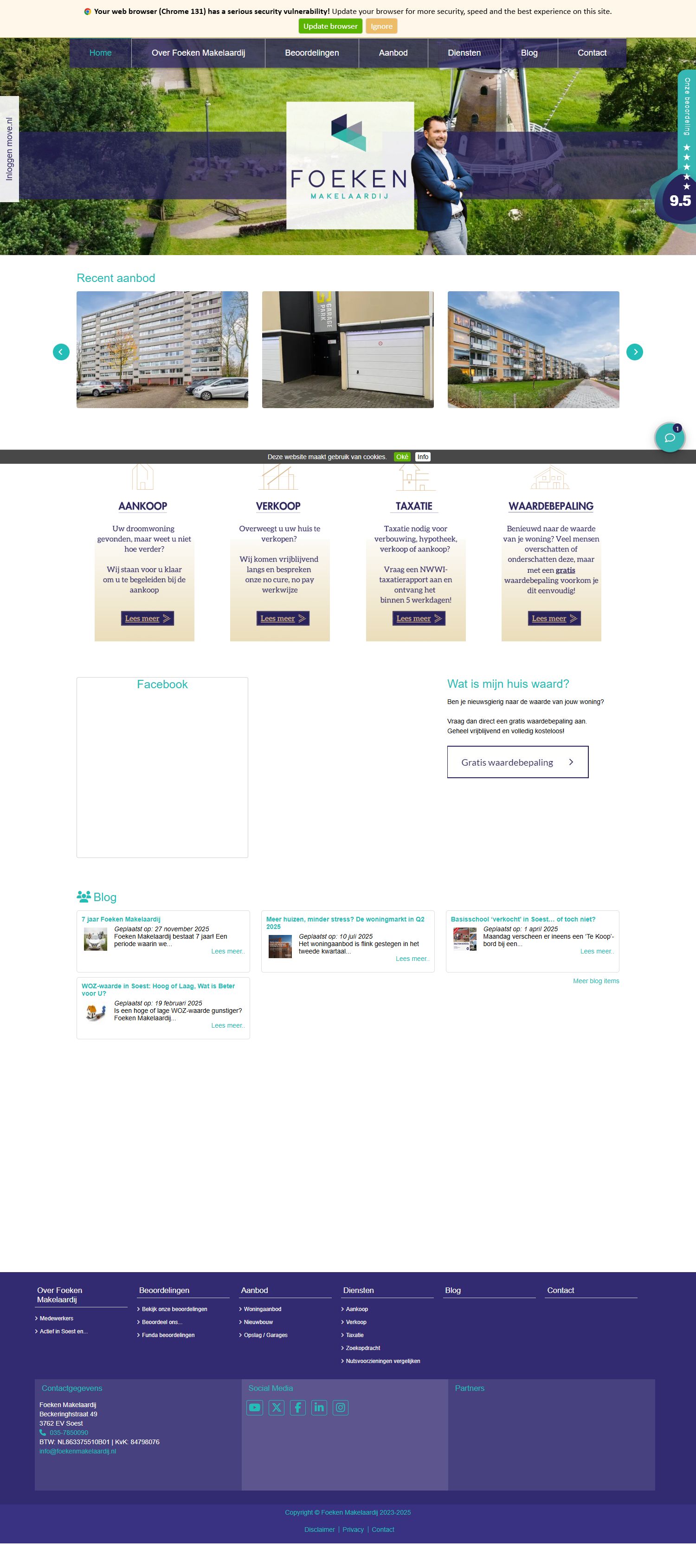Screenshot van de website van www.foekenmakelaardij.nl