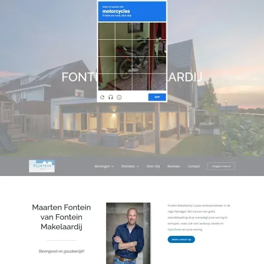 Screenshot der Website von www.fonteinmakelaardij.nl