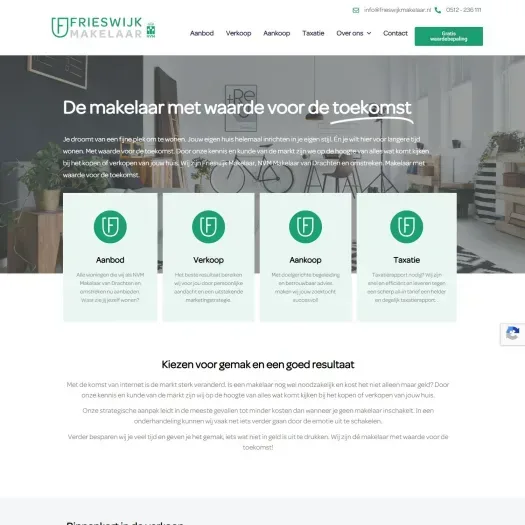 Capture d'écran du site web de www.frieswijkmakelaar.nl