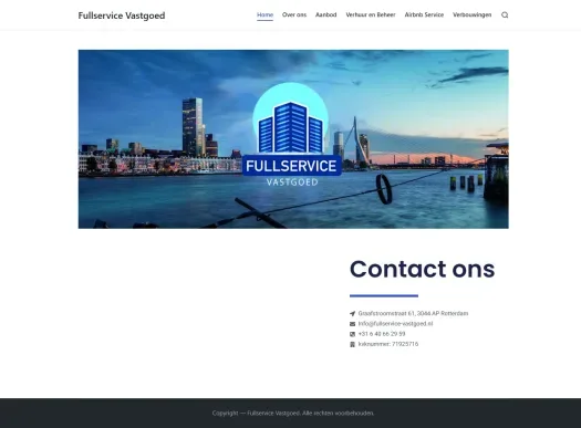 Screenshot van de website van www.fullservice-vastgoed.nl