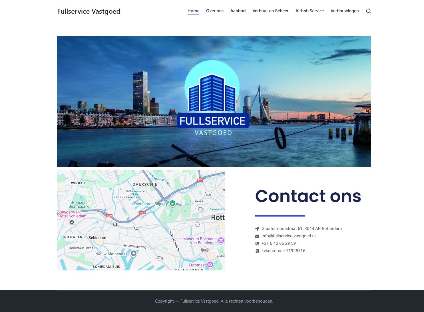Screenshot van de website van www.fullservice-vastgoed.nl