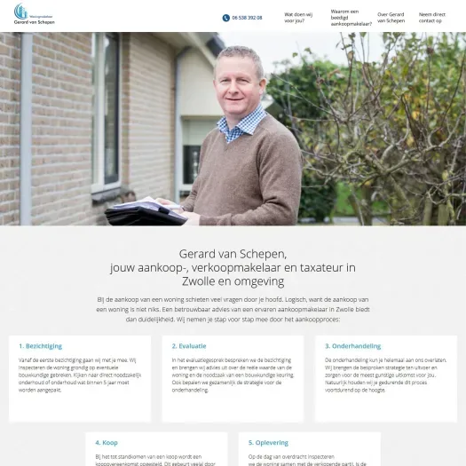 Capture d'écran du site web de www.gerardvanschepen.nl