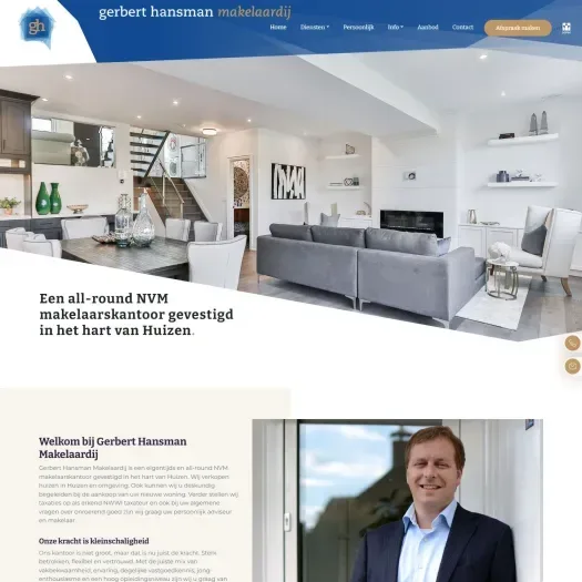 Capture d'écran du site web de www.gerberthansman.nl