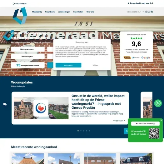 Screenshot der Website von www.germeraadmakelaars.nl
