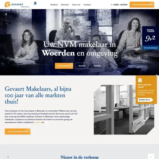 Capture d'écran du site web de www.gevaertnvmmakelaars.nl