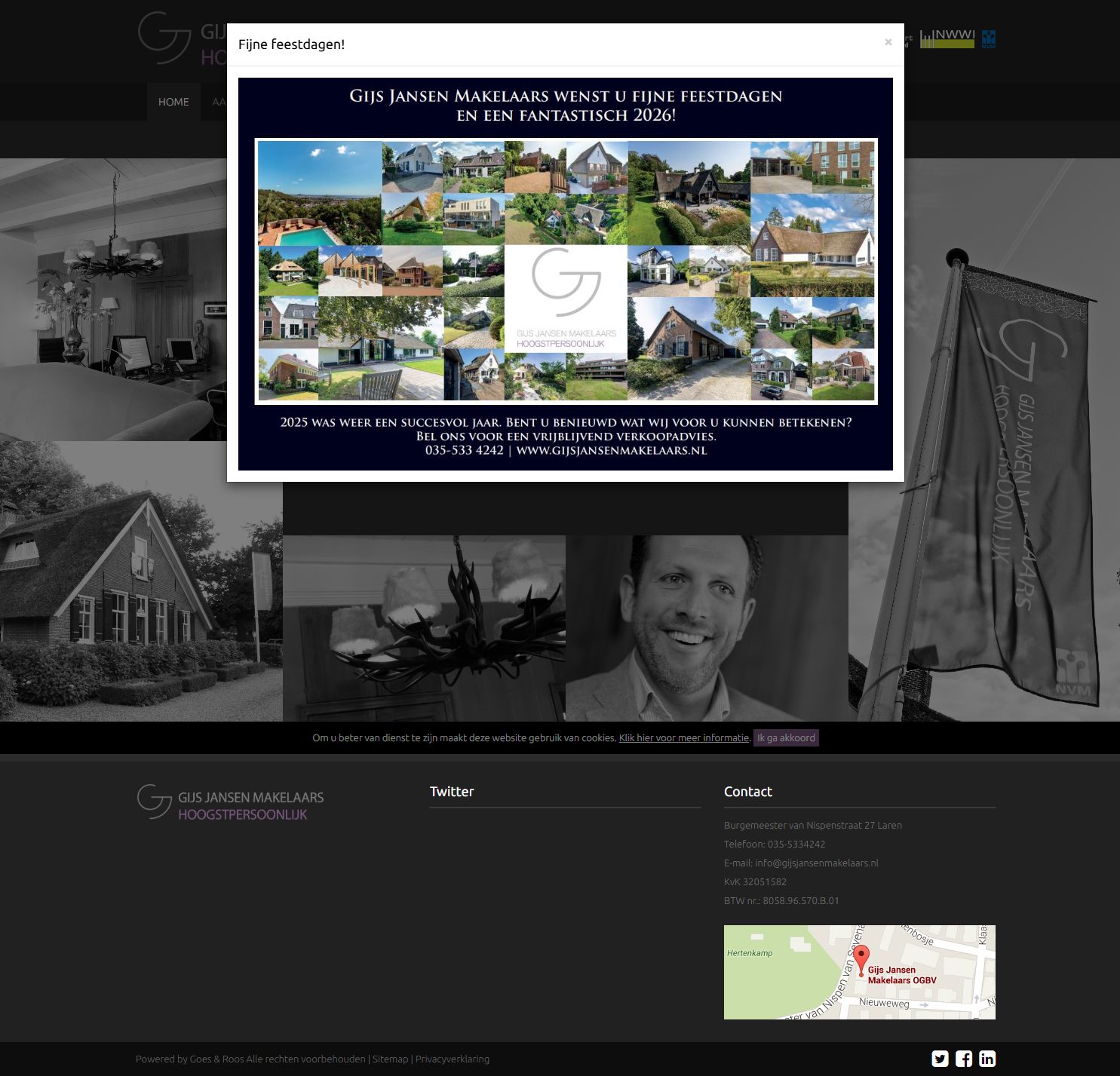 Screenshot van de website van www.gijsjansenmakelaars.nl