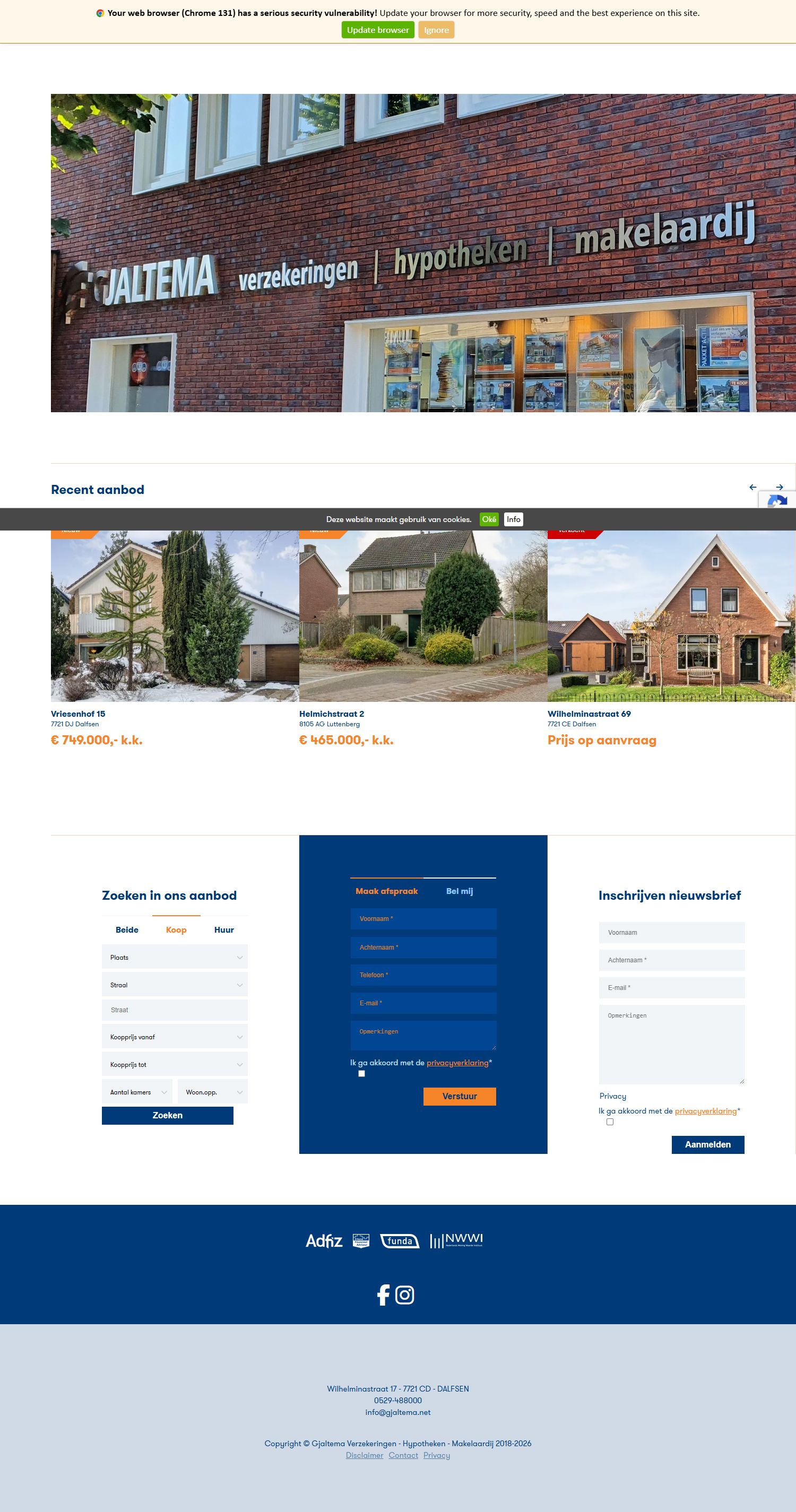 Kantoorfoto Gjaltema Makelaardij