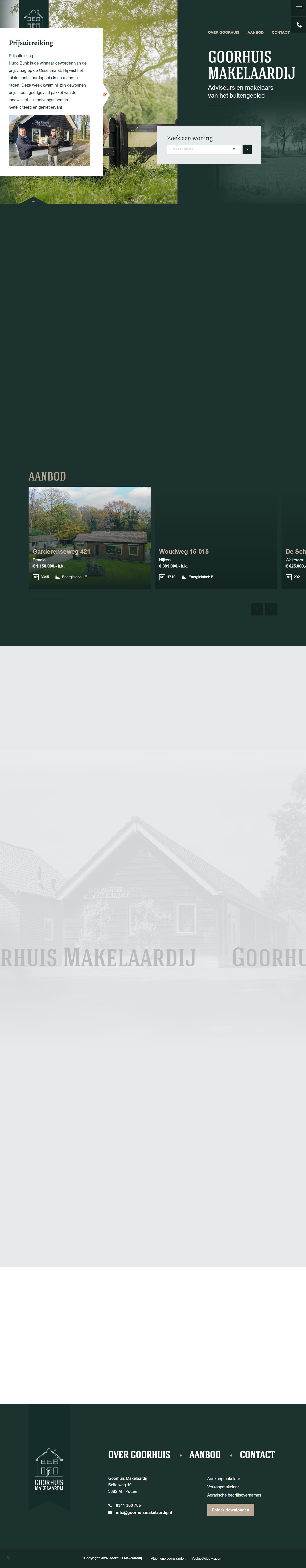 Screenshot van de website van www.goorhuismakelaardij.nl