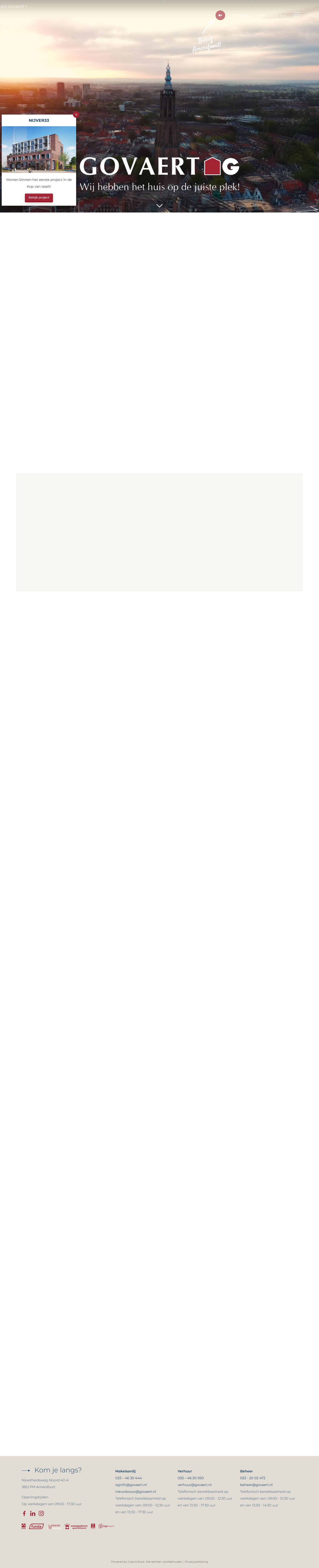Screenshot van de website van www.govaert.nl