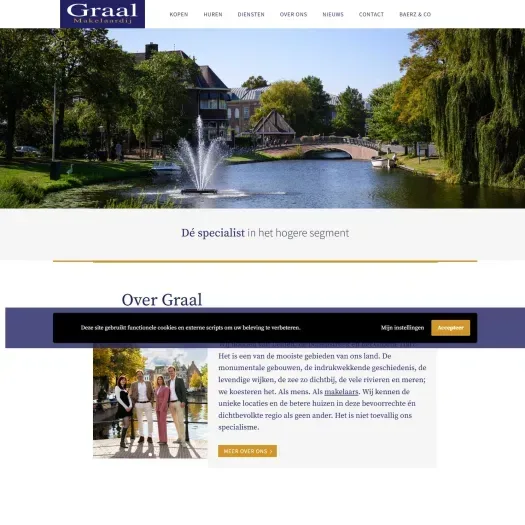 Capture d'écran du site web de www.graalmakelaardij.nl