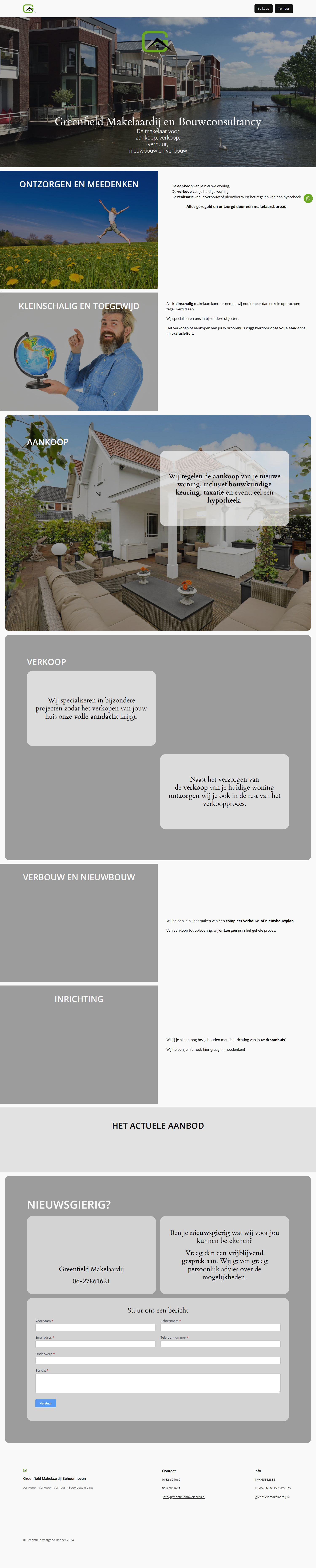 Team foto van Greenfield Makelaardij