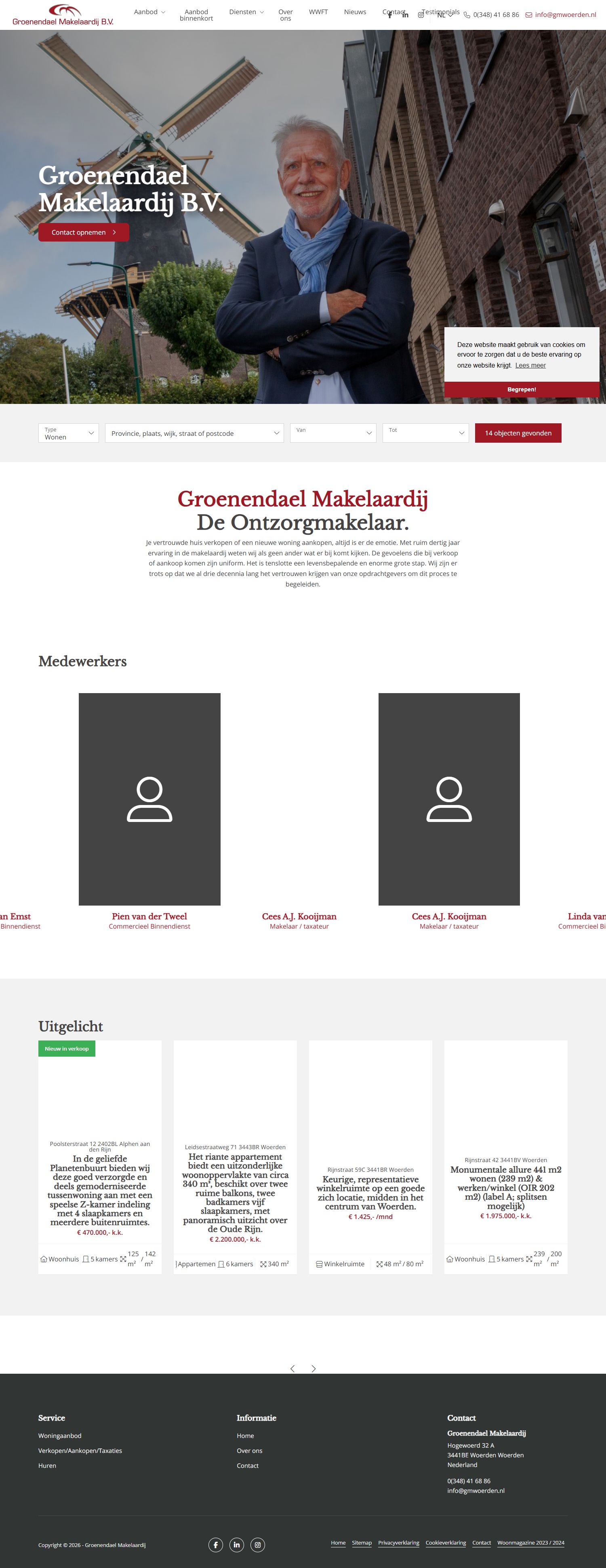 Screenshot van de website van www.gmwoerden.nl