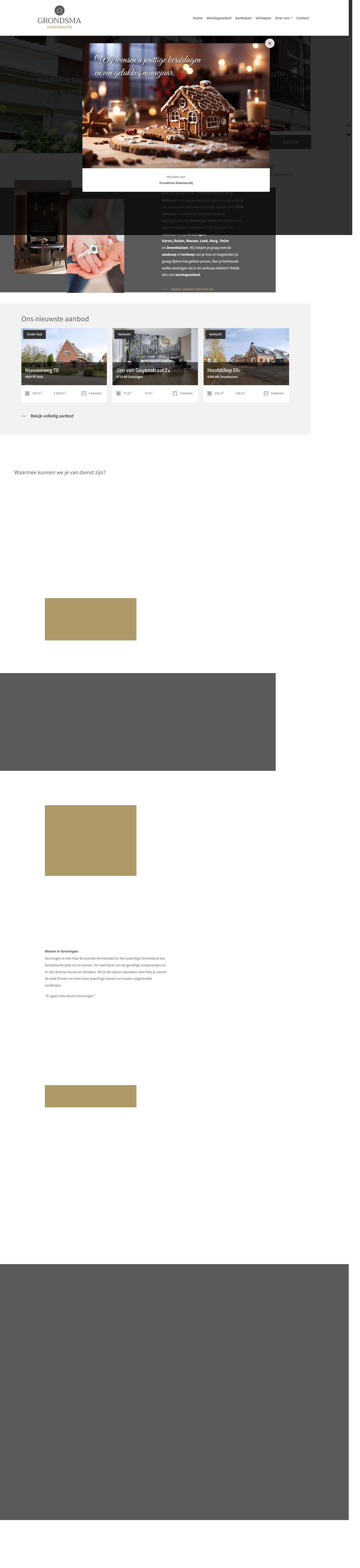 Screenshot van de website van www.grondsmamakelaardij.nl