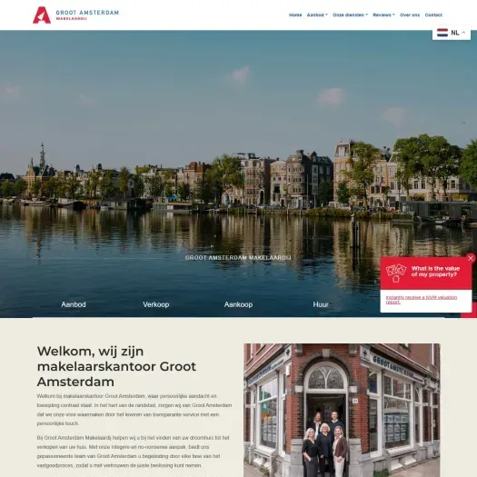 Screenshot of the website of www.grootamsterdam.nl