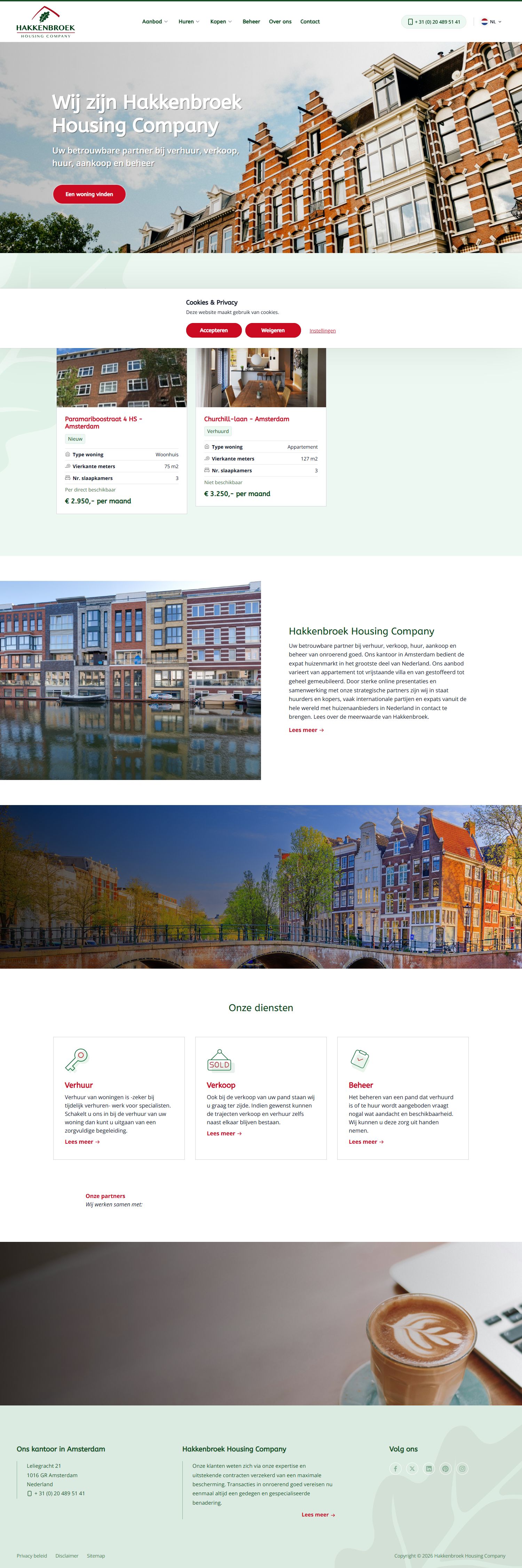 Screenshot van de website van www.hakkenbroek.com