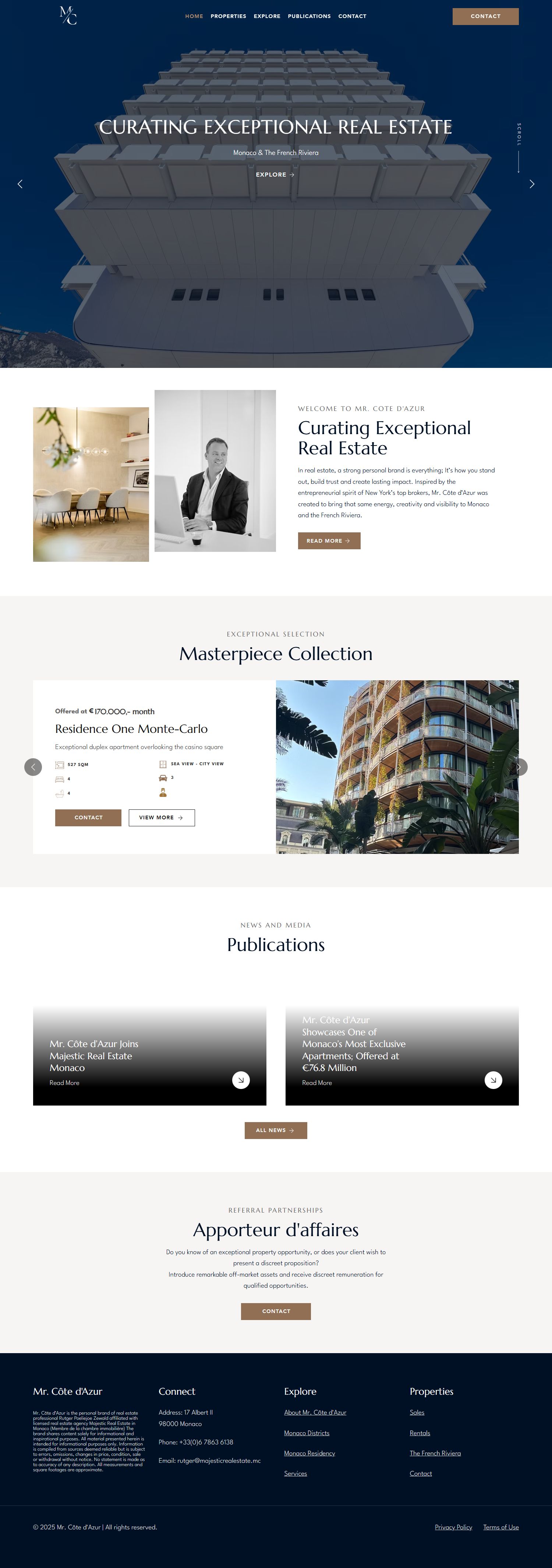 Screenshot van de website van www.hamdorff.com
