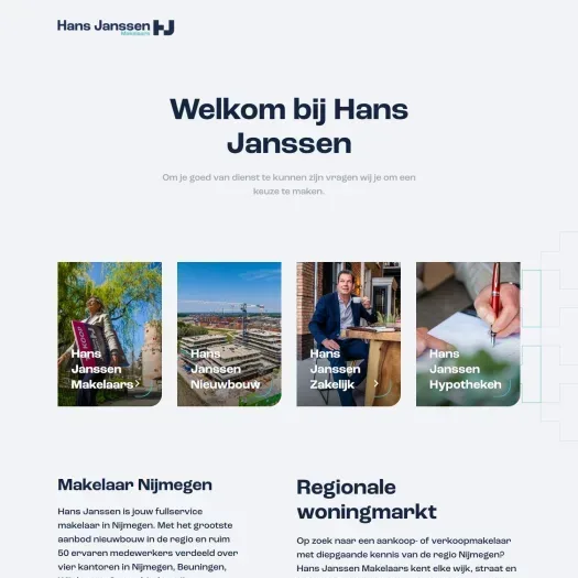 Screenshot van de website van www.hansjanssen.nl