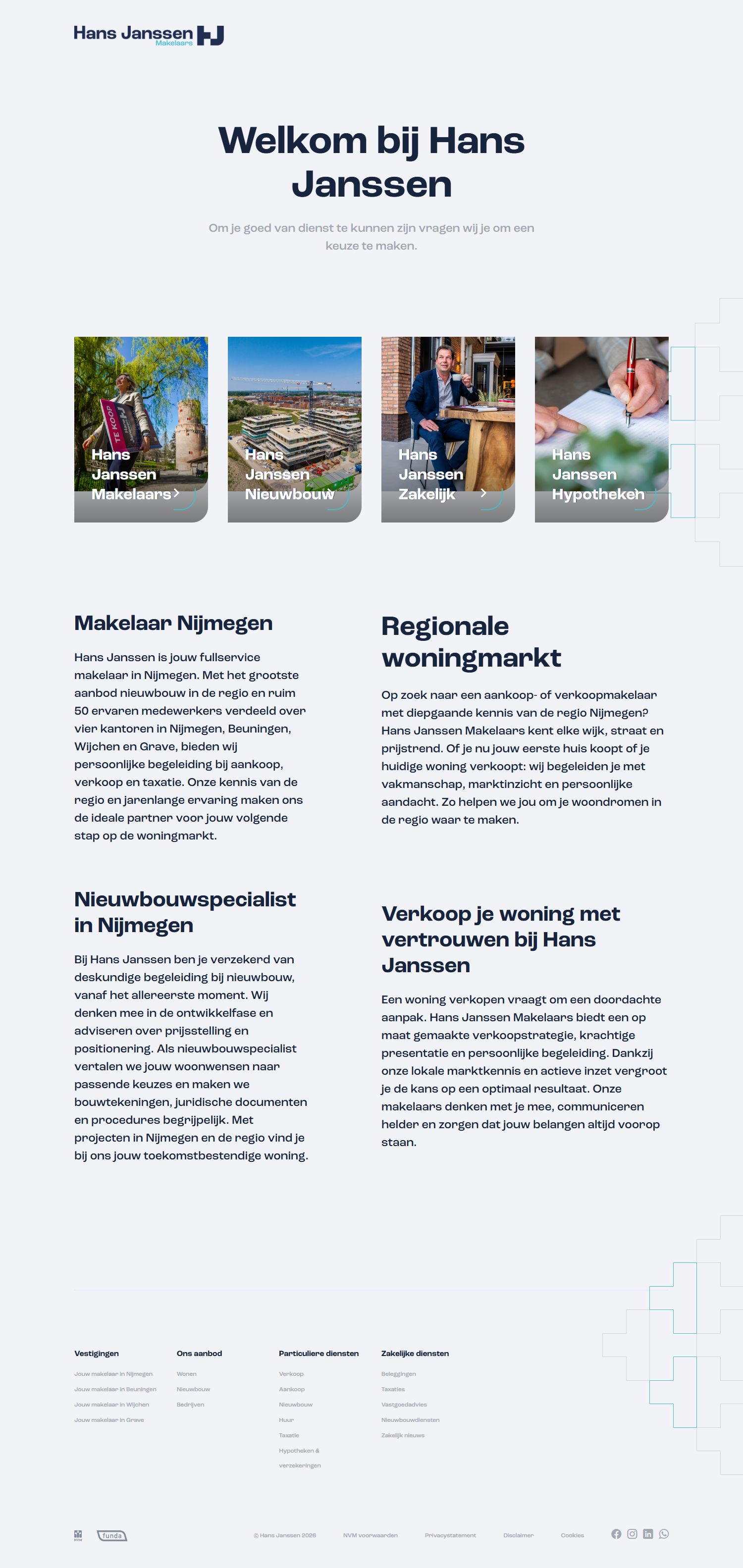 Screenshot van de website van www.hansjanssen.nl