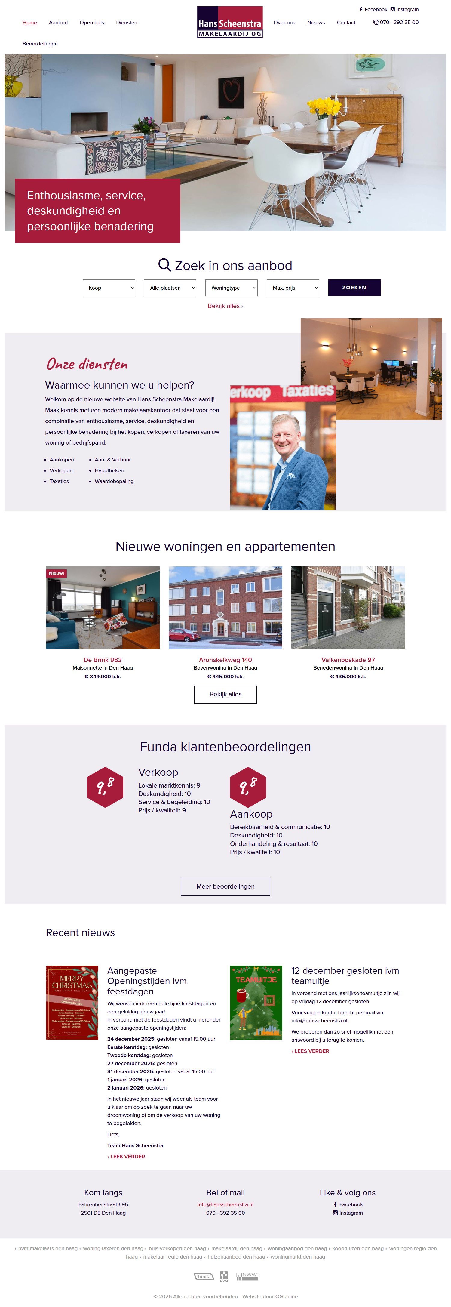 Kantoorfoto Hans Scheenstra Makelaardij