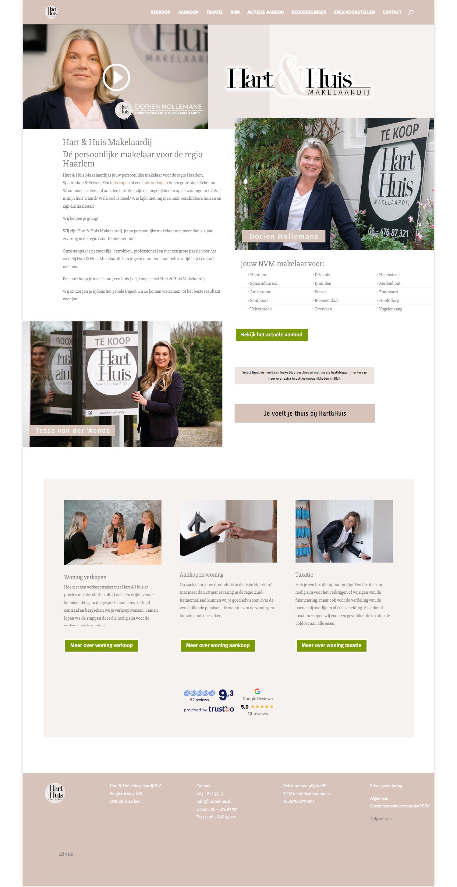 Screenshot van de website van www.hartenhuis.nl