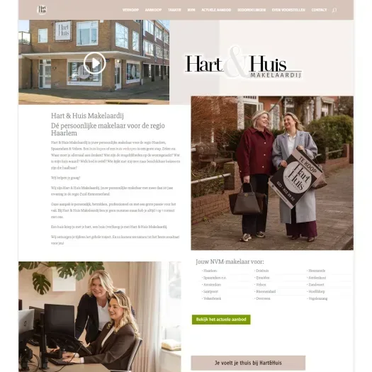 Screenshot der Website von www.hartenhuis.nl