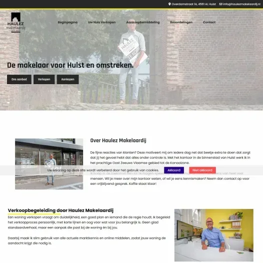 Capture d'écran du site web de www.haulezmakelaardij.nl