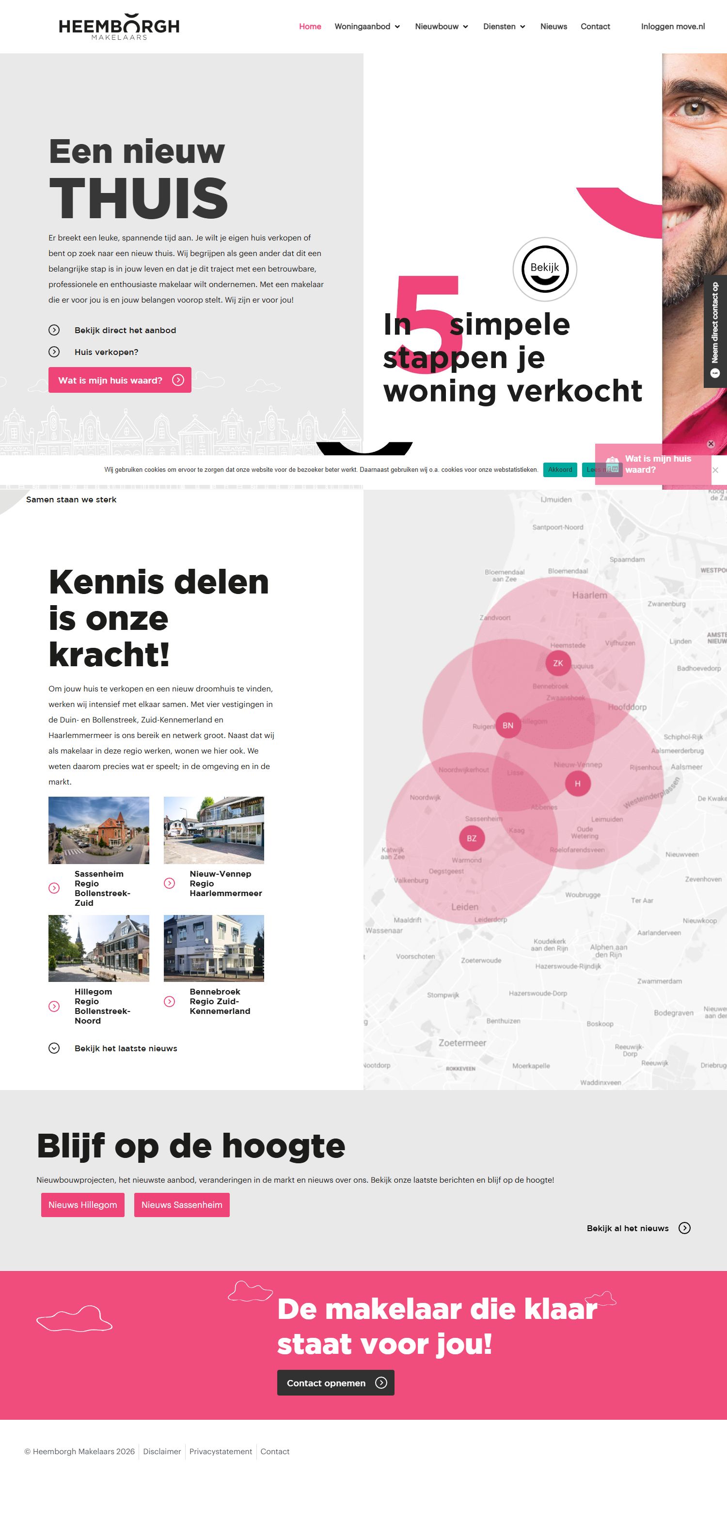 Screenshot van de website van www.heemborgh.nl