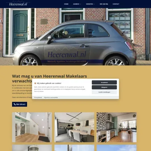 Screenshot der Website von www.heerenwal.nl