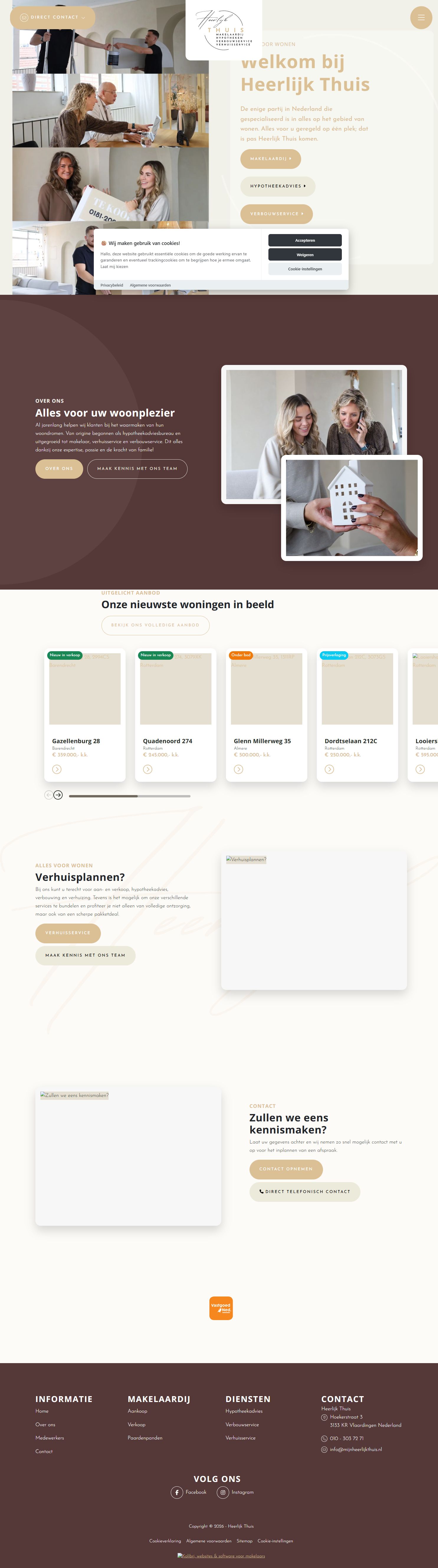 Screenshot van de website van www.mijnheerlijkthuis.nl