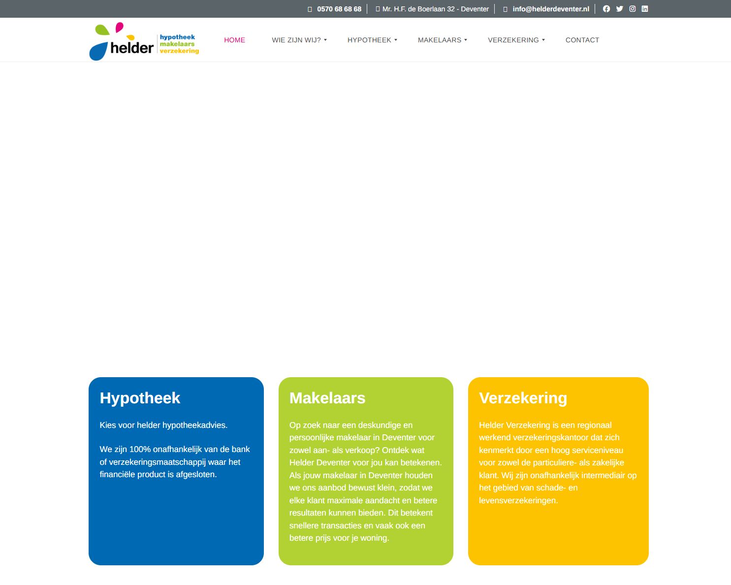 Screenshot van de website van www.helderdeventer.nl