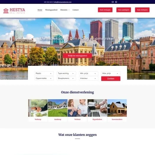 Screenshot der Website von www.hestyarealestate.com