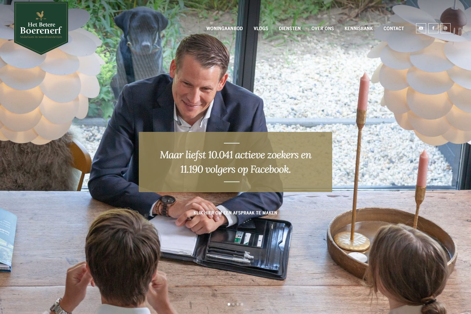 Screenshot van de website van www.hetbetereboerenerf.nl