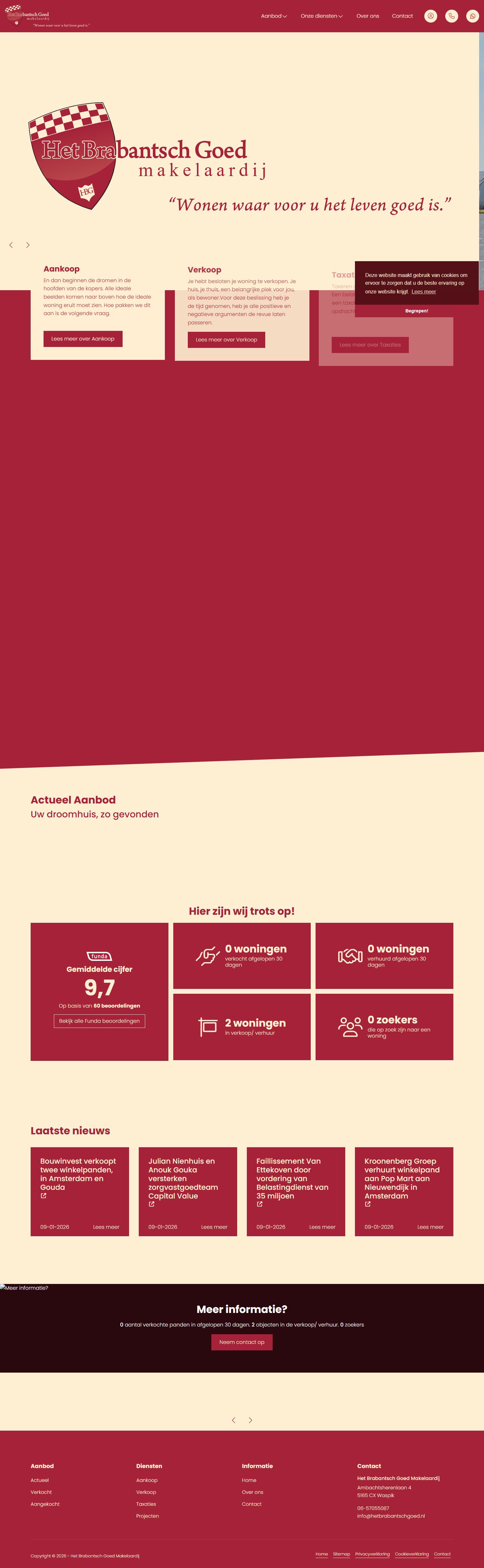 Screenshot van de website van www.hetbrabantschgoed.nl