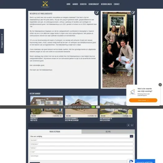 Capture d'écran du site web de www.hetmakelaarshuys.com