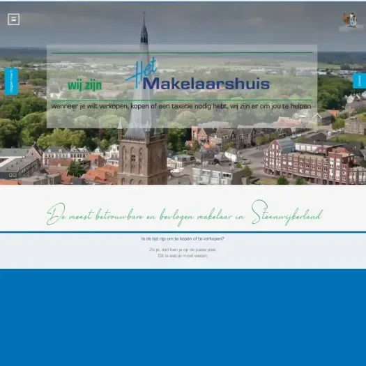 Screenshot of the website of www.hetmakelaarshuis.nl