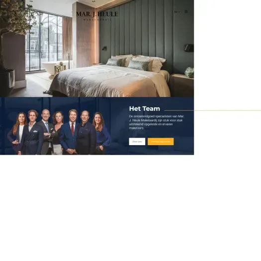 Screenshot of the website of www.heulemakelaars.nl