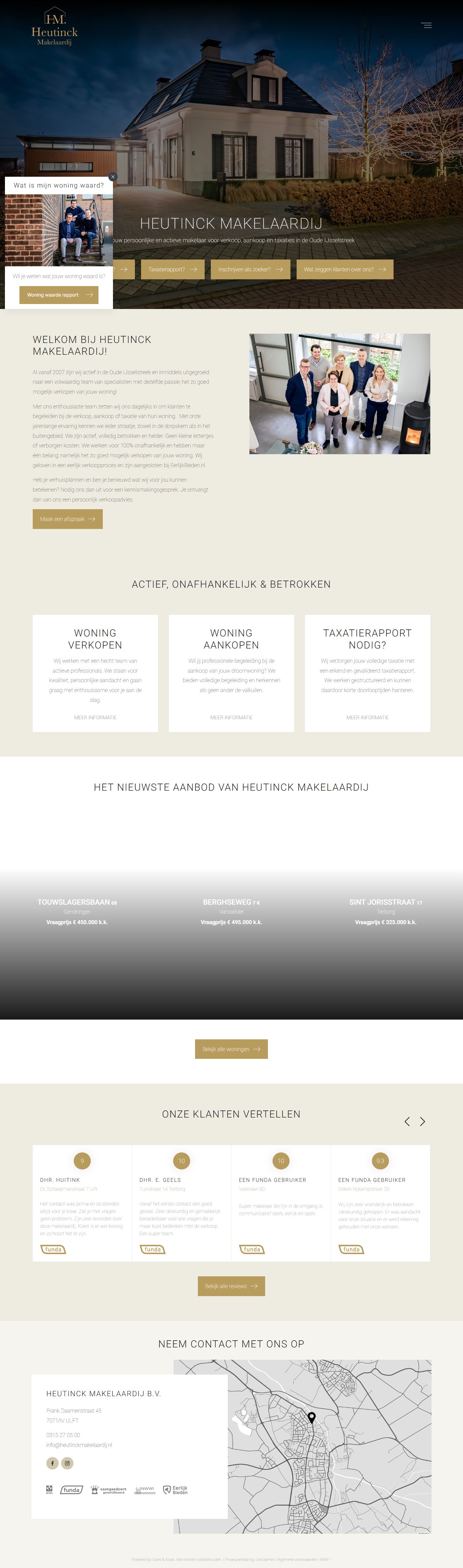 Screenshot van de website van www.heutinckmakelaardij.nl