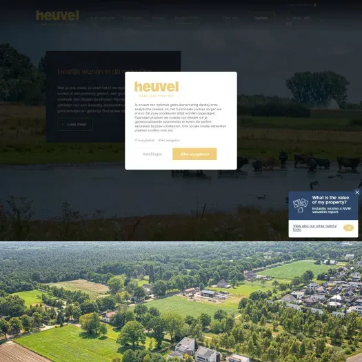 Screenshot of the website of www.vandenheuvel.nl