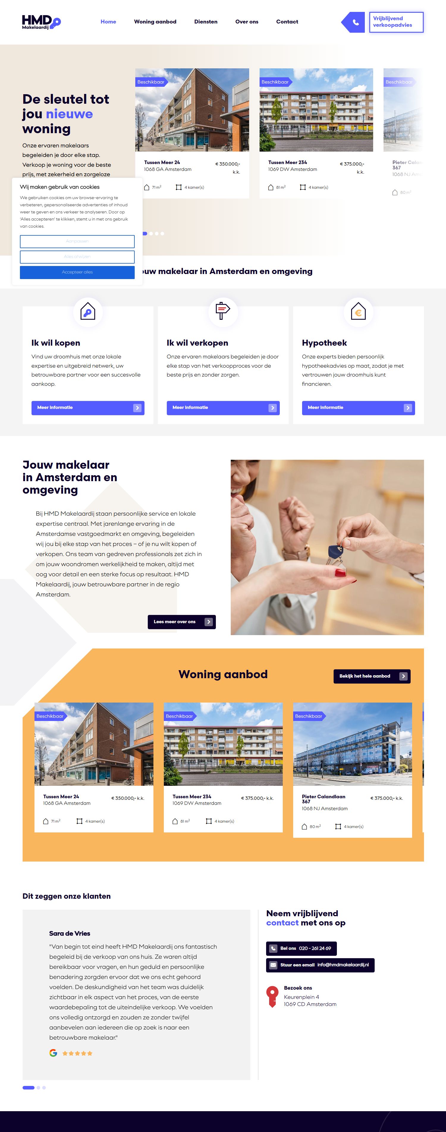 Team foto van HMD Makelaardij