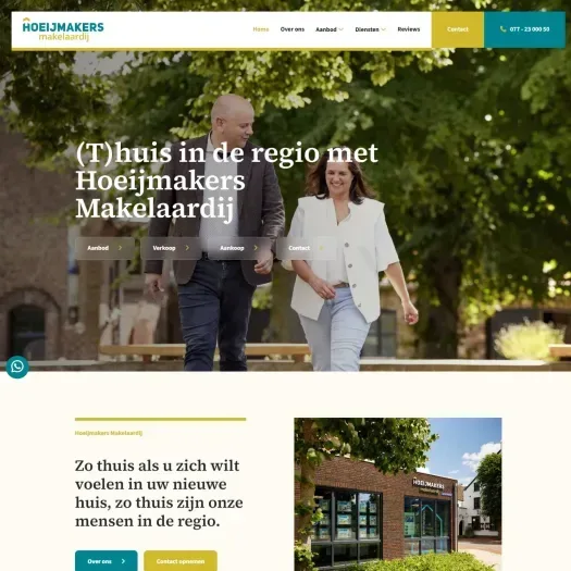 Capture d'écran du site web de www.hoeijmakersmakelaardij.nl